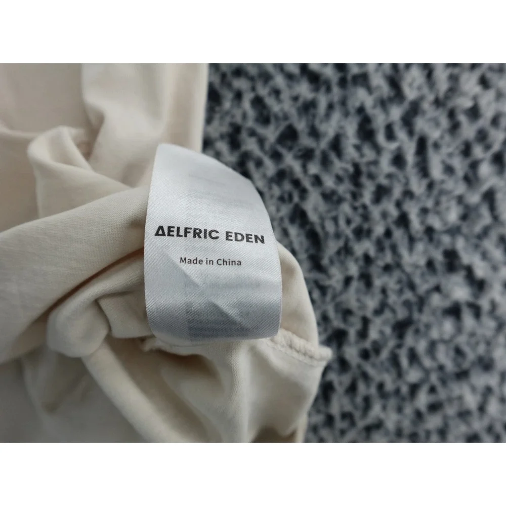 Aelfric‎ Eden Cream Graphic T Shirt Butterfly Text Print Oversized XL